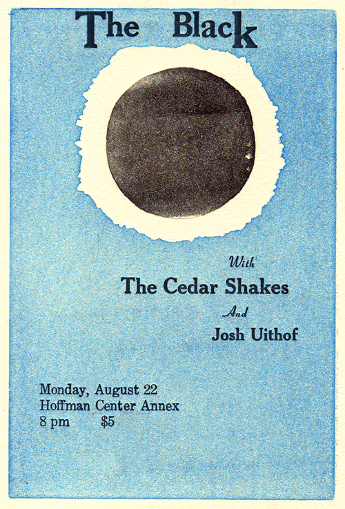 theblack_flyer flyer for The Black show at the hasselhoff