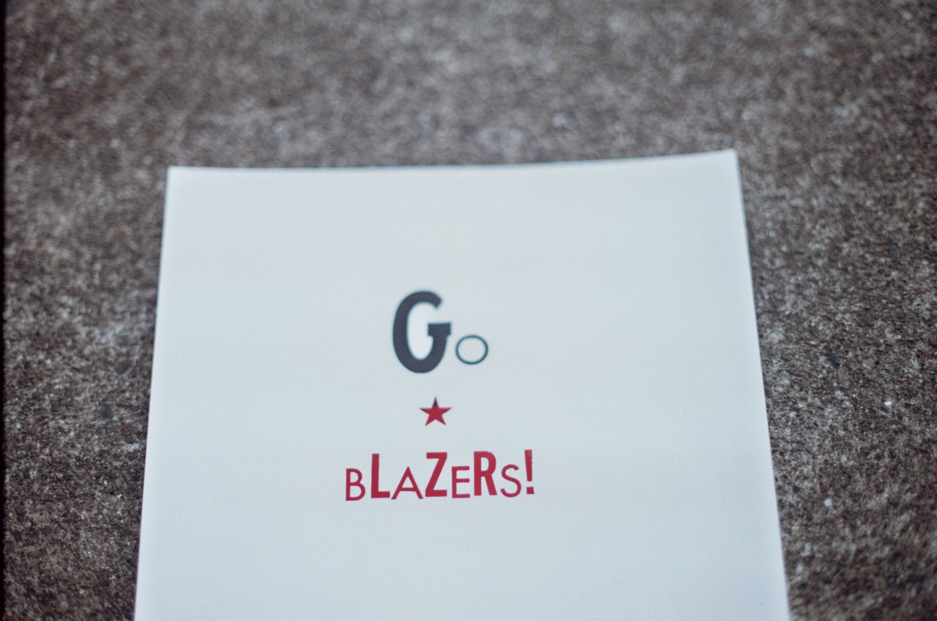 5449654 GO BLAZERS broadside by Solomon